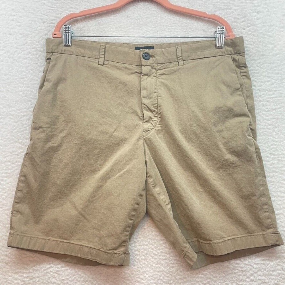 Theory Shorts Mens 36 Tan Zaine Golf Khaki Chino Casual Cotton Preppy Stretch